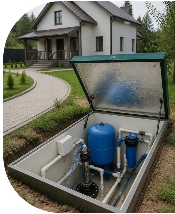 Автономное водоснабжение дома в Курчатове от 152820 р. | АПаруса-Крч